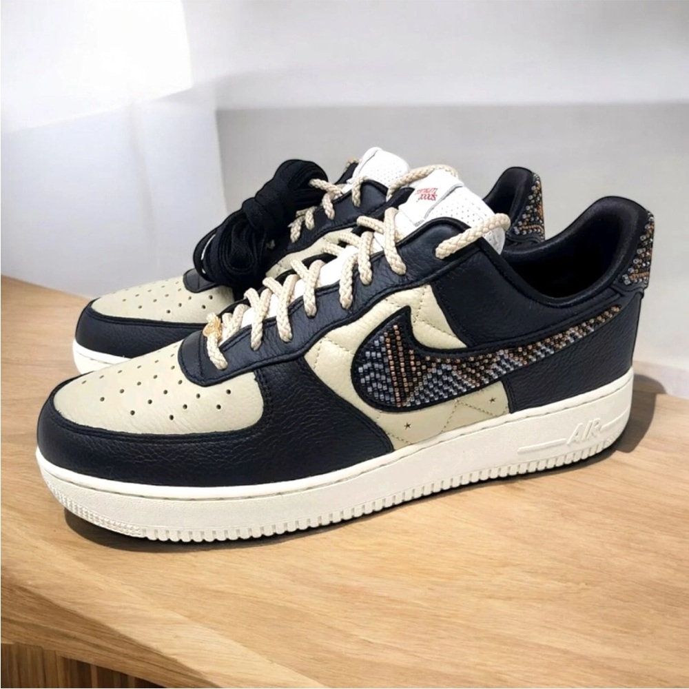Stylish Black and Cream Men's Sneakers